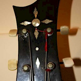 1955, '56, '57 Höfner 500/1 violin bass, Senator Archtop, Flattop Hopf headstock logo inlay 3