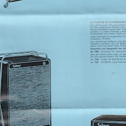 1960 70s Selmer London Düsseldorf Electronics guitar amp folded brochure 3