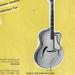 1961 Meinel & Herold Guitars Akkordeons folded brochure DDR Germany 6c