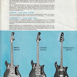 1968 Hagstrom guitar bass catalog made for US market 3