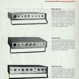 1971 Schaller accesories, electronics and effect units folded brochure for UK market, made in Germany 2