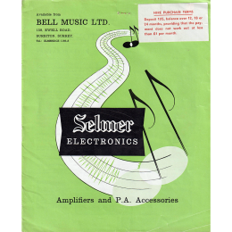 Selmer amplifier & P.A. Accessoiries catalog 1961 made in UK