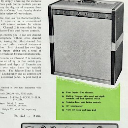 Selmer amplifier & P.A. Accessoiries catalog 1961 made in UK 3